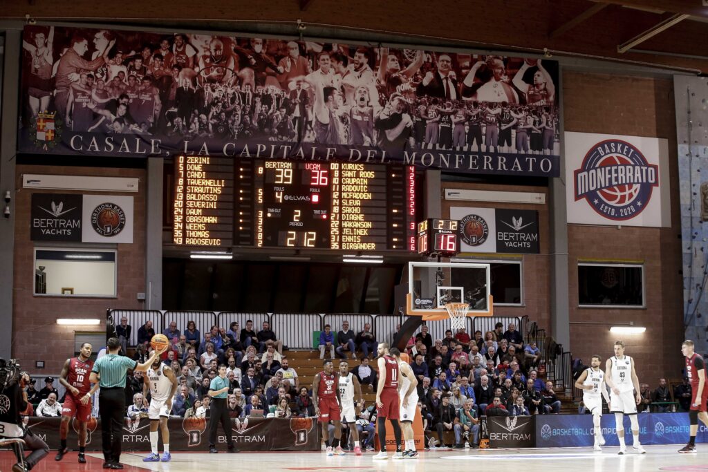 New FIBA Level 1 scoreboards at PalaFerraris