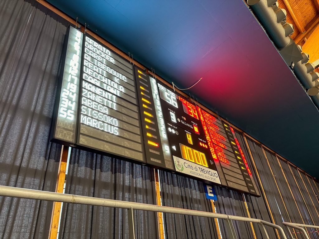 Treviglio's PalaFacchetti gets a makeover by equipping itself with two FIBA Level 1 scoreboards