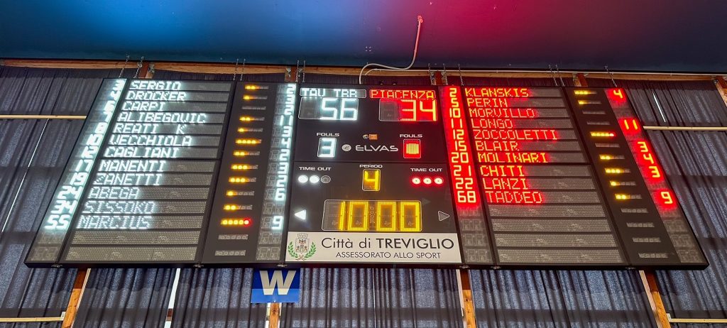 Treviglio's PalaFacchetti gets a makeover by equipping itself with two FIBA Level 1 scoreboards